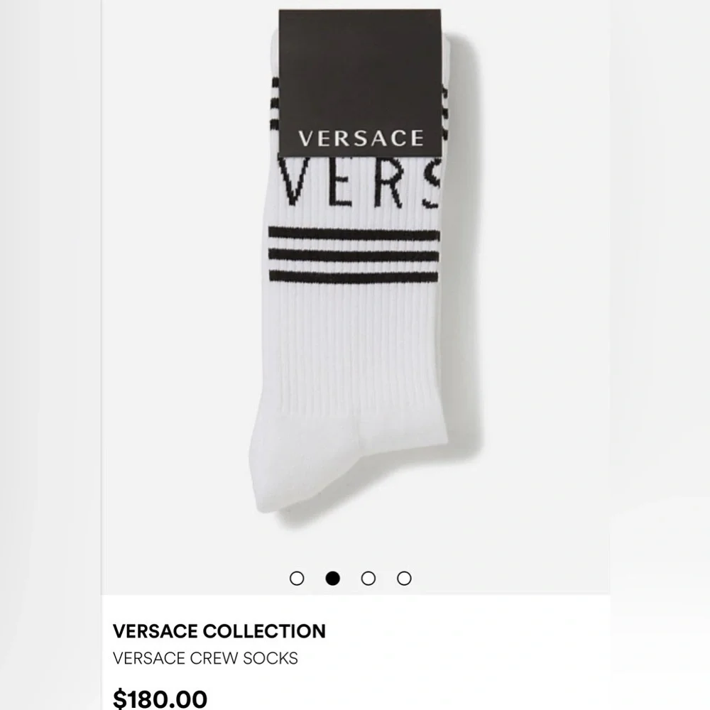 Versace Black Crew Socks